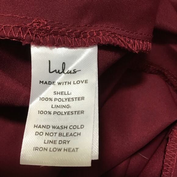 LULU'S SZ S Burgundy Double Darling Adjustable Strap Ruffled Maxi Dress NEW B155 - Picture 9 of 9